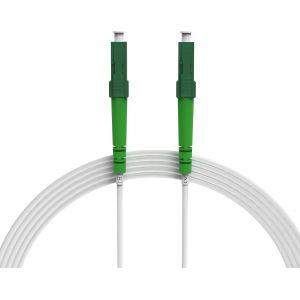 C&acirc;ble patch &agrave; fibre optique OS2 blanc LC/APC vers LC/APC (7 m)|Simplex Singlemode FTTH fibre optique LC/LC - Neuf