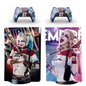 Harley Quinn Ps5 Sticker Skin Peau D'autocollant De Protection Pour Ps5 Playstation 5 Console Et 2 Contrôleurs - Neuf