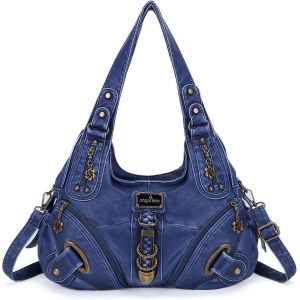 Angelkiss Hobo Sac À Main Et Sac À Main Pour Femme Grand Sac À Bandoulière Pour U Quotidien, Bleu (801)[H3741] - Neuf