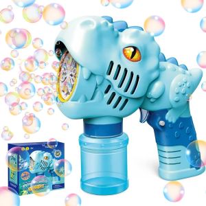 Kal-Panacare Enfants Pistolet , Dinosaure Machine Gun 4000+ Bulles/Minute Avec Solution À Bulles, Jouet Cadeau Pour Enfants/Anniversaire/Fête, Bubble Gun Machine - Neuf