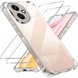 CAUC-3 en 1 Coque et Verre Tremp&eacute; pour Honor 400 5G, [Coussin d'air Int&eacute;gr&eacute;] Anti-Jaunissement Souple TPU Bumper Coque Protection pour honor400 5g,Transparente - Neuf