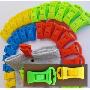 KALANKA-36 (44/50) Grandes Pinces pour chaussettes &eacute;paisses SANS ACIER, pour lave-linge et s&egrave;che-linge. Grand crochet Meilleur rapport qualit&eacute; prix Couvre cycle complet de lavage d l'&eacute;tendoir au tiro - Neuf