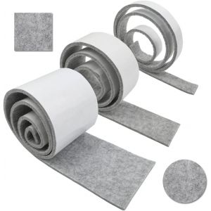 YEMAESRE-FeutrineAutocollante Meuble,3 Rouleaux Patins Cha s Antiderapant Feutre Découpe Libre De Toute Taille Feutrine Adhesive Protection Pied De Table Cha - Neuf