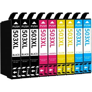 TEPPA-Cartouches 503XL Compatibles avec Epson 503 XL Encre,pour Workforce WF-2960 WF-2965 WF2960 WF2965,Expression Home XP-5200 XP-5205 XP5200 XP5205 (9 Pack) - Neuf