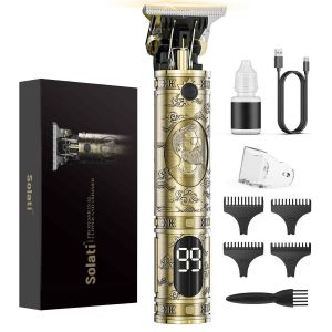 Tondeuse Cheveux Hommes, Tondeuse Barbe Homme T Z&eacute;ro &Eacute;cart Avec &Eacute;cran Led De Finition Barbier Professionnel Rasoir Homme Rasoir Electriques Cheveux Cadeau - Neuf