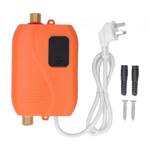 HJLIAN Chauffe-eau instantane Mini 3500 W Chauffage rapide 50-60 Hz Chauffe-eau electrique pour cuisine Prise AU 220 V Orange - Neuf