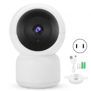 Camera de securite dome 1080p, WiFi, suivi automatique, panoramique/inclinaison intelligent, carte memoire 64 Go, interface Ethernet RJ-45, prise 100-240 V US - Neuf