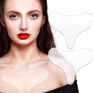 Lot De 2 Coussinets D'allaitement En Silicone Réutilisables En Forme De T Pour Décolleté Et Rides, Lissent La Peau Et Préviennent Le Vieillissement Cutané Chez Les Femmes Et Les Filles. - Neuf