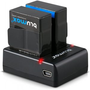 BIBT-Batterie 2X Compatible Avec Gopro Hero 3+ Ahdbt-301 1180Mah + Mini Chargeur Double Compatible Avec Gopro Hero 3+ - Neuf