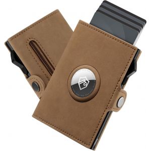 Airtag Porte Carte Homme Slim Portefeuille Homme Pop Up Pour 10 À 12 Cartes, Portefeuilles Et Porte-Cartes Magnétique Avec Blocage Rfid & Monnaie Zippée Fenêtre D'Identification (Noir) - Neuf
