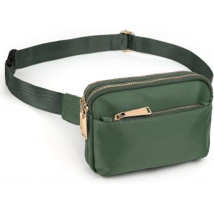 KALANKA-Sac Banane Femme Homme Fanny Pack Ceinture Imperméable Nylon Mode Léger Sac de Taille Plat Chic avec 3 Poches zippées - Neuf