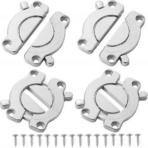 4 Pi&egrave;ces Connecteurs de Table en Alliage de Zinc, Connecteurs de Plans de Travail, Connecteurs de Plateaux de Table, Connecteurs de Table, Connecteurs de Plaques, Id&eacute;aux pour Bureau et Maison - Neuf