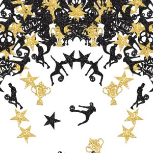 SJZG-100Pcs Confettis De Football, Confetti Football Paillet&eacute;s D&eacute;coration, Confettis De Table Ballons De Foot Pour D&eacute;coration D'Anniversaire &Agrave; Th&egrave;me - Neuf