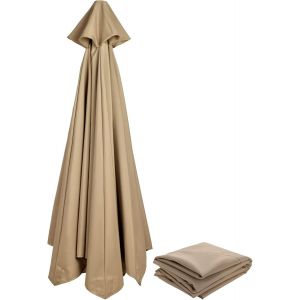 Ulteronixshop-Auvent De Rechange Rond &Agrave; 6 Baleines Pour Parasol De Terrasse, Table De March&eacute;, Parasol D'ext&eacute;rieur Uniquement, 3 M - Neuf