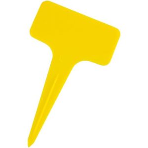 Lot De 50 Étiquettes En Plastique Pour Plantes,12 Couleurs Étiquettes De Jardin En T Pour Plantes Extérieur 10 X 6 Cm,Étiquette Plastique Pouvant Être Écrite,Etiquette Potager,Jaune - Neuf