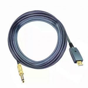 Câble de guitare USB Accessoires de guitare Adaptateur de cordon de connecteur audio de guitare 635mm Interface de câble de guitare - Neuf