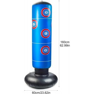 Sac De Frappe Gonflable Pour Enfants, Sac De Frappe Pour Enfants, Gar&ccedil;ons Et Filles, Pour Pratiquer Le Karat&eacute;, Le Taekwondo, Le Mma, Le Taekwondo - Neuf