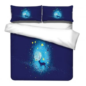Hjlian Parure De Lit 3 Pieces En Fibre De Polyester Avec Housse De Couette Et Taie D'oreiller, Motif Magnifique, Pour Chambre A Coucher, 220 X 240 Cm, 2 Taies D'oreiller 50 X 75 Cm - Neuf