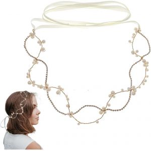 Kal-Serre Tête Femme Vigne Cheveux Mariage Fleur Accessoire Deco Cheveu Mariée Elégant Coiffure Accessoires Pour Lady Female Et Woman Argent X04922 - Neuf