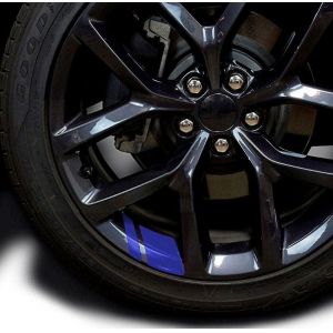 6 pièces Hash Stripe Wheel Stickers pour roues de 18 à 21 pouces Jantes de voiture réfléchissantes Accessoires de décoration - Neuf