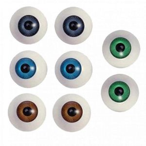 8pcs Réaliste Rond Poupée En Plastique Ours Yeux Globes Oculaires Halloween Accessoires 26mm - Neuf