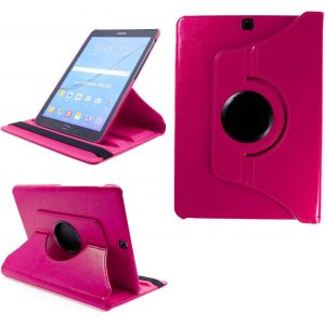 2.0 Etui pour Samsung Galaxy Tab S2 9.7 SM-T810 SM-T813 SM-T815 SM-T819 Coque de Protection Rotation 360&iexcl;&atilde; Smart Housse Cover Case Stand Auto R&iquest;&iquest;veil/Sommeil - Rose Vif - Neuf