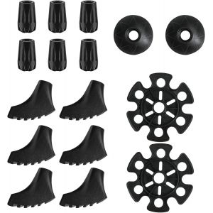 Embouts Protecteurs En Caoutchouc Pour Bâtons De Marche Nordique Et Trekking 16 Pièces,Protecteur De Pointe De Bâton De Marche.Paniers De Boue De Ski De Neige Pour Tous Les Terrains(11 Mm) - Neuf