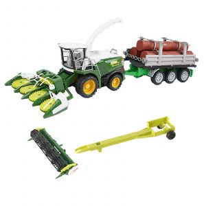 1/24 Scale Harvester Toy Movable Joint Pretend Play Tractor Toy for Children Grain transporter-Wooden barrow - Neuf