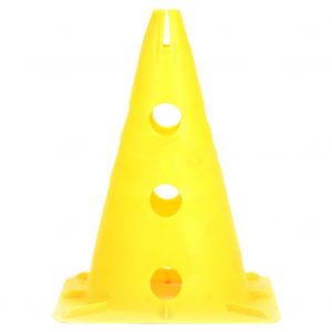 1 Cone De Marquage Pour Obstacle De Football Avec Trou, Equipement D'entrainement Sportif (Jaune) - Neuf