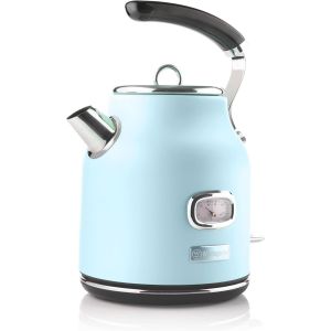 Bouilloire Retro - 1,7 L - Bouilloire Électrique - Sans Bpa - Avec Filtre Anti-Calcaire - 2200 W - Bleu - Neuf