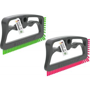 Lot de brosses à joints Gris/vert et gris/rose-Brosse de nettopour le nettodes joints dans la salle de bain,les WC,la cuisine,etc.-Nettodes carreaux muraux et de sol - Neuf