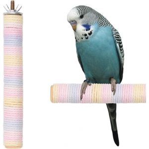 Chenquansarl-Perchoir Color&eacute; En Corde De Chanvre Pour O Aux, Perroquets, Perruches, Calopsittes, Conures, Ins&eacute;parables - Neuf