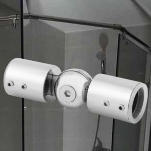 HJLIAN Accessoires a double passage Pince a verre Accessoires pour tringle de douche Code de connexion de porte en verre - Neuf