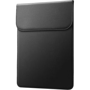 Housse Slim Pour Ordinateur Portable Pour Macbook Pro 14 Pouces (M4/M3/M2/M1, 2021-2024), Étui En Cuir Pu Avec Fermeture Magnétique (Noir)[PCOM4282239] - Neuf