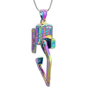 Trahoo-Mémorial Crémation Colliers Excavatrice Pour Hommes Femmes Urnes Colliers Pendentif Acier Inoxydable Cendres Humaines Souvenir Pendentif Bijoux Médaillon Bijoux Support - Neuf