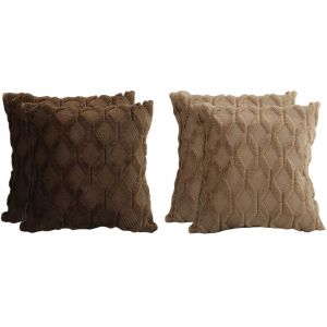 Lot De 4 Housses De Coussin En Polyester 45x45cm Avec Fermeture &Eacute;clair - Neuf