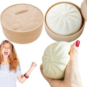 Jouet à doigts souples en forme de boulette, boule de pression en forme de boulette, petit pain cuit à la vapeur - Neuf