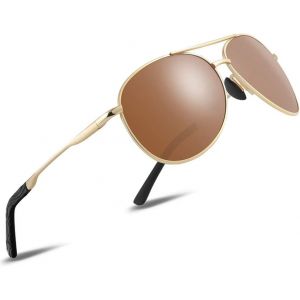 Lunettes De Soleil Homme Pilote Lunettes De Soleil Polarisées Pour Hommes Et Femmes Protection Style Classique Lunettes Ultralégères Verres Anti-Reflets Conduite Pêche Sports Avec Lunettes De Soleil - Neuf