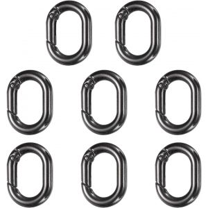 ERYI-Lot De 8 Anneaux À Ressort En Forme De O Avec Fermoir À Ressort En Métal, Porte-Clés Rectangulaire Arrondi Pour Sac À Main, Sac À Bandoulière, Lanière En Cuir, Loisirs Créatifs, Gris - Neuf