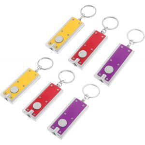 Lot De 6 Porte-Cl&eacute;s Lampe Torche Led Mini Lampe De Poche Mat&eacute;riau Solide Lumi&egrave;re Blanche Pratique Pour Hommes Et Femmes Pour Camping Et Randonn&eacute;e - Neuf