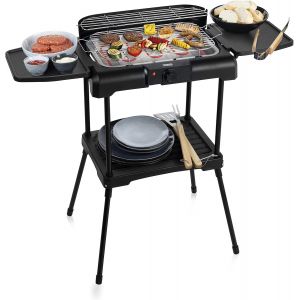 Ulteronixshop-112250 Barbecue &eacute;lectrique - Tables lat&eacute;rales pliantes - Neuf
