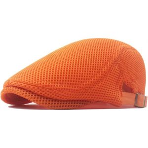 Kalanka-Casquettes Plate Pour Homme, Chapeau D'été En Maille Respirante Vintage Gatsby Casquette De Bérets, Beret Réglable Ivy Hat Hommes Ou Femmes, Gavroche Newsboy Flat Cap Ete - Neuf