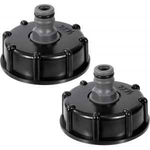 CHECARZHN--NO1-Ibc Bouchon De Réservoir Adaptateur De Réservoir De Vidange Diamètre D'Entrée 60 Mm Pour Ro et De Jardin Raccord Cuve 2 Pièces 1/2 In - Neuf