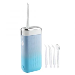 Hydropulseur Dentaire Portable Rechargeable Avec R&eacute;servoir De 180 Ml, 3 Modes, &Eacute;tanche Ipx7, 4 Embouts Inclus - Neuf