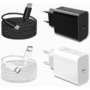 2Pack 45W UsbC Chargeur Et C&acirc;ble Pour Samsung Galaxy S24/S24 Plus/S25 Ultra/S23 Fe/S23 Ultra/S22/S21 S20/Z Fold 5 6/Z Filp,Note 20,A56 A36 A55 A25 A35 A54 A53 5G,Charge Rapide Adapteur Prise Secteur - Neuf