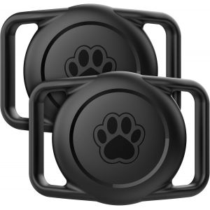 Mevronisshop-Pour Collier Airtag Pour Chien Apple,Lot De 2 Collier Chat Airtag &Eacute;tanches,&Eacute;tui Airtag En Silicone Souple Pour Chiens Et Chats,Colliers D'animal De - Neuf