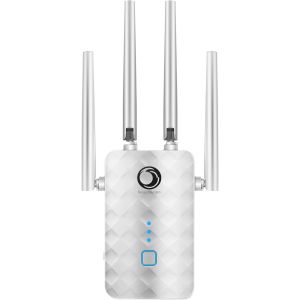 SUBZONAL-R&eacute;p&eacute;teur WiFi double bande 2,4 GHz et 5 GHz, amplificateur de signal WiFi, technologie Mesh, point d'acc&egrave;s Ethernet, haute puissance pour longue port&eacute;e, installation facile WPS (blanc, 2,4 G - Neuf