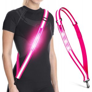 Sept-Led Ceinture Réfléchissante Rechargeable, Gilet Réfléchissant Running, Lumières De Sécurité Pour Les Marcheurs La Nuit, Equipement De Course Réfléchissant Haute Visibilité Pour - Neuf