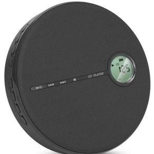 Lecteur CD Bluetooth avec USB, deux haut-parleurs, fonction de répétition AB, portable et rechargeable - Neuf