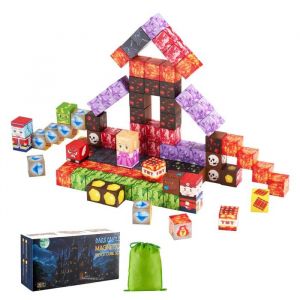 Blocs de Construction Magn&eacute;tiques 150 PCS pour Enfants-Duoku-Ch&acirc;teau Lumineux-Jouet &Eacute;ducatif-Id&eacute;al pour Enfants 3 Ans et Plus - Neuf